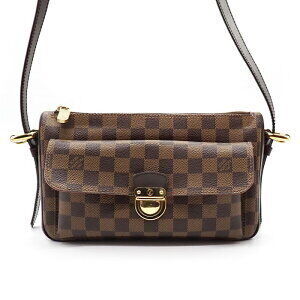 Louis Vuitton Ravello Shoulder Bag Brown Damier Ebene Leather